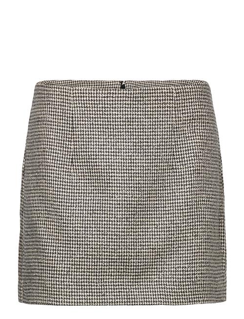 Mango | Houndstooth Straight Mini-Skirt | 34