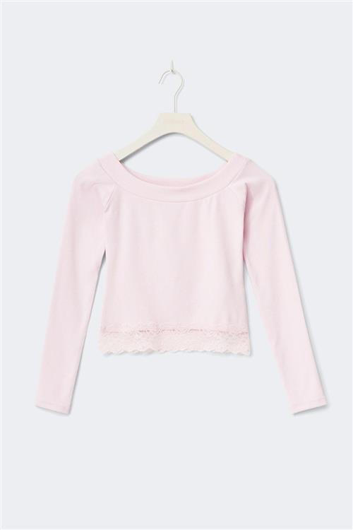 Gina Tricot - 14+ off shoulder top - Toppe - Lyserød - M - Dame