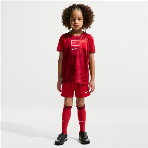 Tyrkiet 2026 Stadium Home Nike Replica-fodboldsæt i tre dele til mindre børn - rød