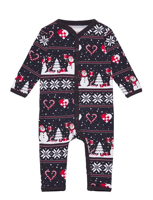 Happy Seasons | Christmas Heart Jumpsuit Navy Baby | 68