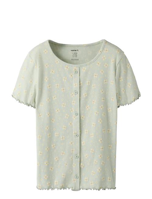 name it | Nkfvemia Aop Ss Slim Top | 134-140