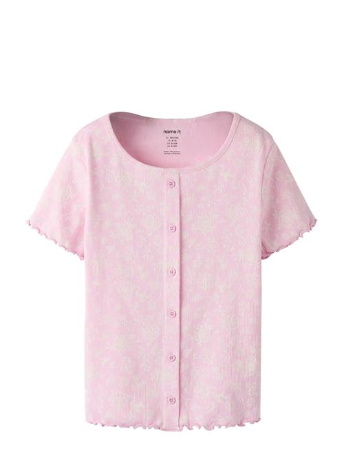 name it | Nkfvemia Aop Ss Slim Top | 146-152