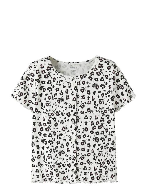 name it | Nkfvemia Aop Ss Slim Top | 134-140