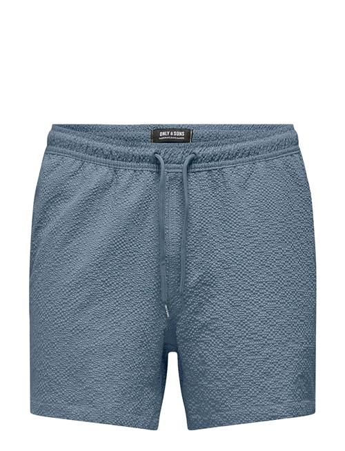 ONLY & SONS | Onsted Life Solid Seersucker Swim Noos | L