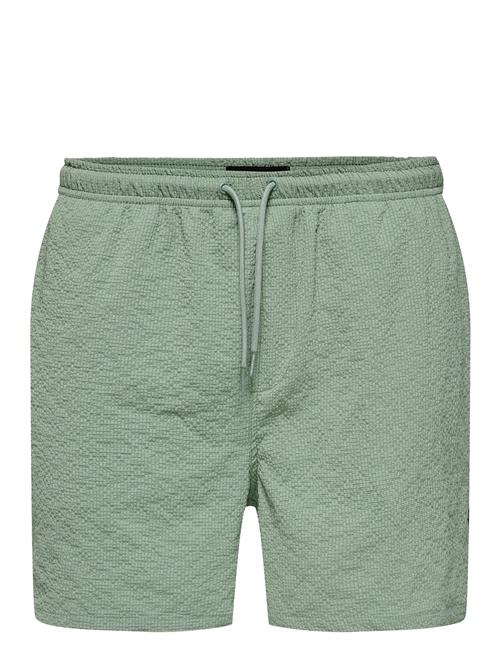 ONLY & SONS | Onsted Life Solid Seersucker Swim Noos | XL
