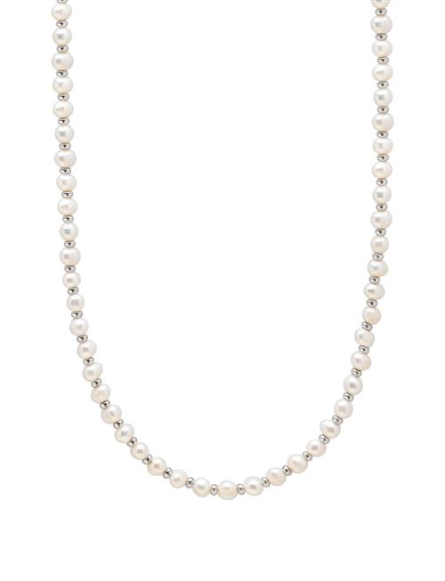 Nialaya | Mini Pearl Choker With Silver | ONE SIZE 51 cm