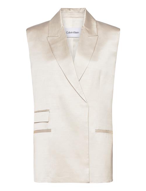 Calvin Klein | Shiny Viscose Tailored Vest | 40