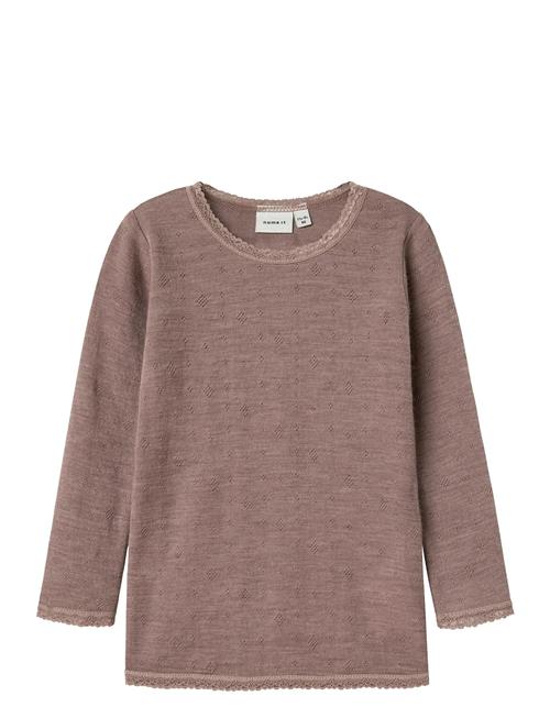 name it | Nmfwang Wool Needle Ls Top Solid Noos | 92