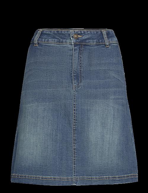 FREE/QUENT | Skirt From Freequent In A Soft Denim. The Skirt Has A Simple Silhouette With Zip | XS