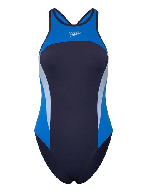 Speedo | Womens High Neck Splice Cross Back Swimsuit | 34