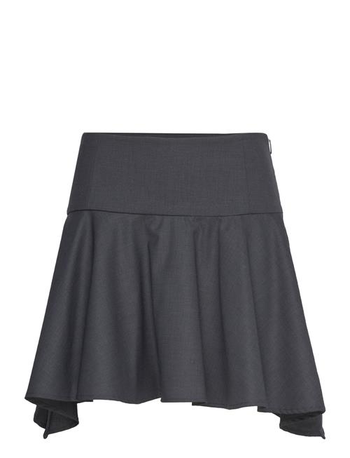 Mango | Wool Mini-Skirt With Asymmetrical Hem | 40