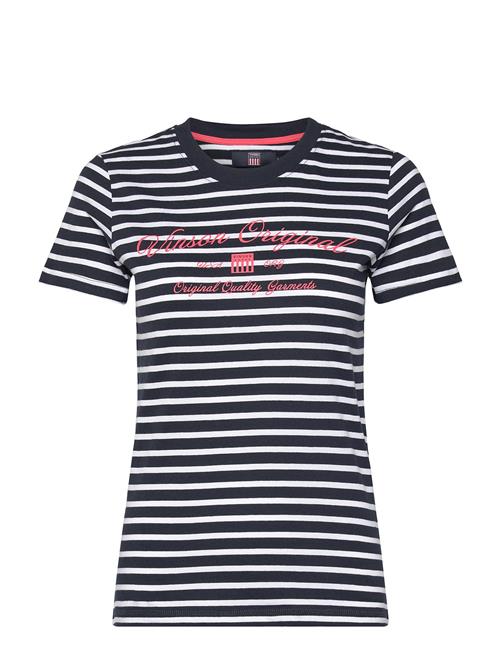 VINSON | Layla Striped Reg Sj Vin W Tee | S