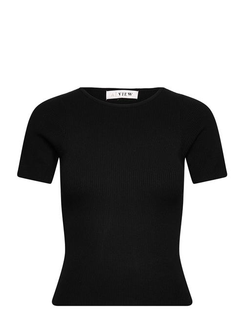 A-View | Rib Knit Short Sleeve Top | S