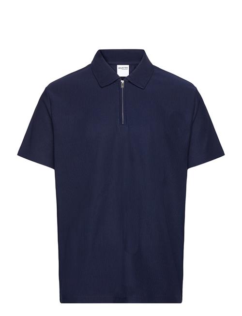 Selected | Slhrelax-Plisse Half Zip Ss Polo Ex | S