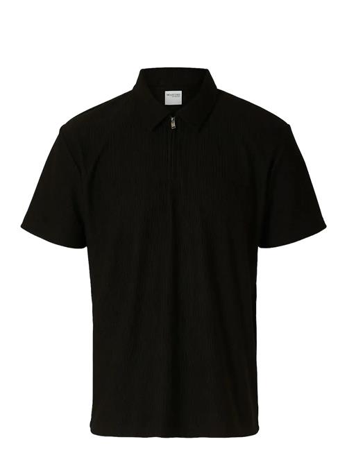 Selected | Slhrelax-Plisse Half Zip Ss Polo Ex | L