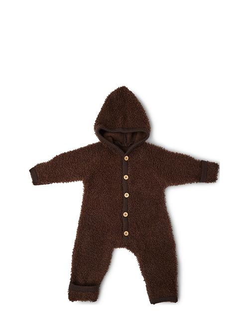 Smallstuff | Jumpsuit Bouclé Merino Wool W. Buttons And Hoodie | 92-98