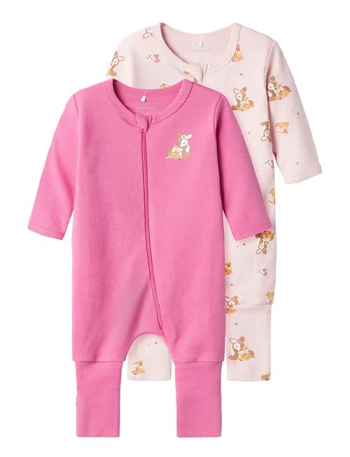 name it | Nbfnightsuit 2P Zip Ff Rose Deer Noos | 104