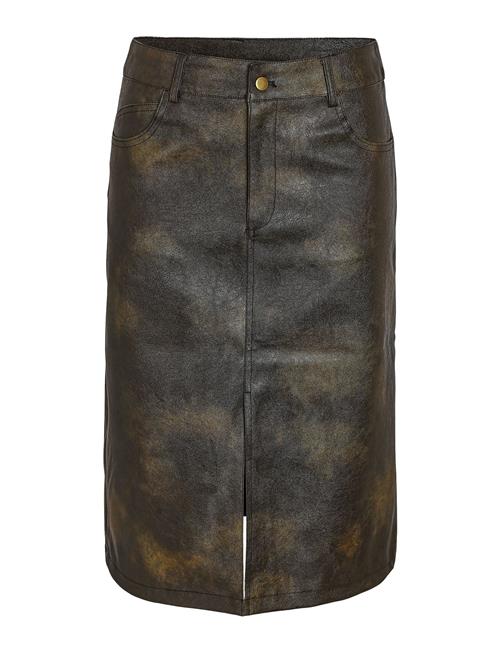 NOISY MAY | Nmarmy Pu Nw Front Slit Midi Skirt Wvn | XS