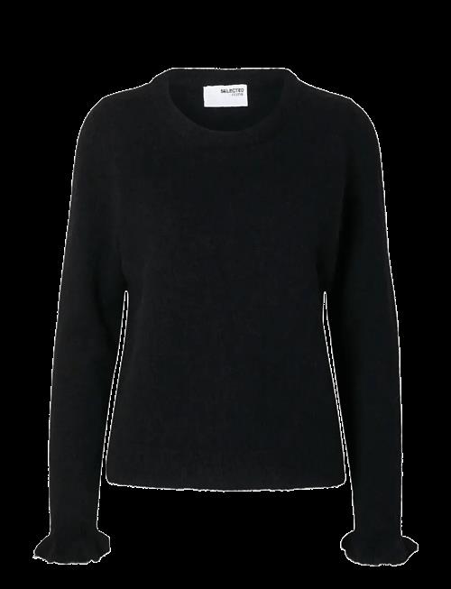 Selected | Slflulu Ls Knit Frill Cuff O-Neck Noos | L