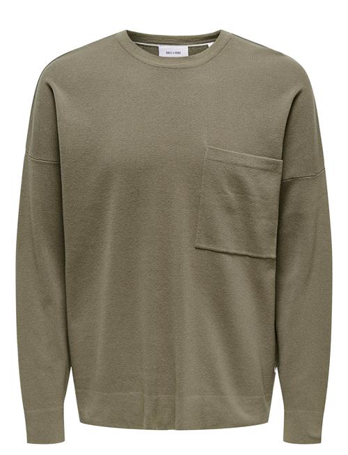 ONLY & SONS | Onslamai Ovz 12 Ls Pocket Crew Knit | M