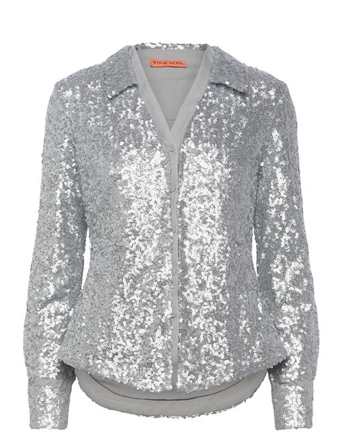 STINE GOYA | Double Collar Shirt, 2260 Sequins | S