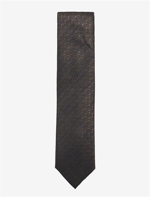 Lindbergh Black | Structured Linen Blend Tie 7 Cm | ONE SIZE