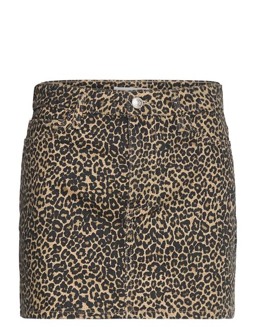 Mango | Leopard-Print Denim Mini-Skirt | XS