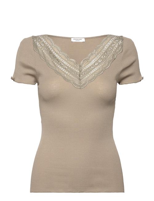 Rosemunde | Rwbenita Silk Ss V-Neck T-Shirt | L