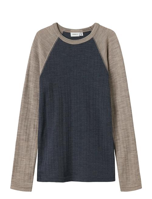 name it | Nkmwang Wool Needle Ls Top Solid | 122-128