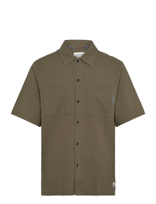 Scotch & Soda | Relaxed Fit Short Sleeve Seersucker Shirt | L