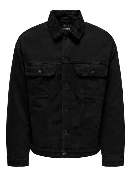 ONLY & SONS | Onswilson Sherpa Blk 0971 Dnm Jacket | XS