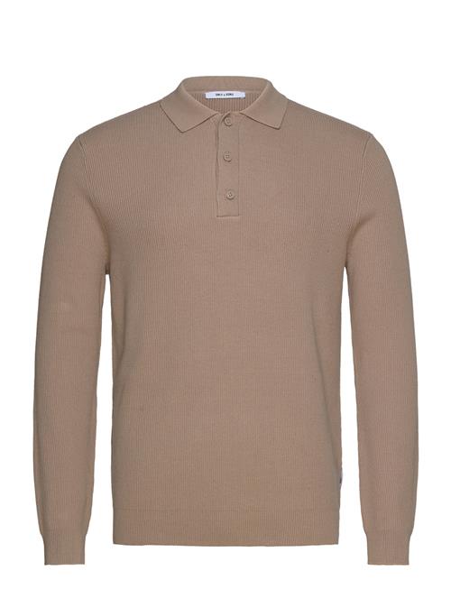 ONLY & SONS | Onsphill Reg 12 Rib Ls Polo Knit | XL