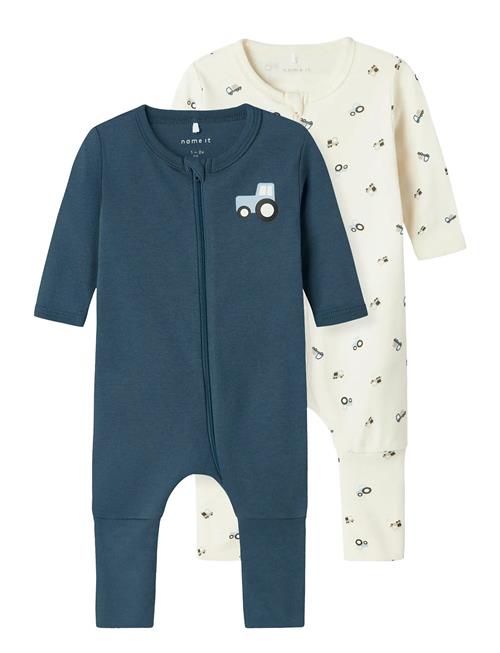 name it | Nbmnightsuit 2P Zip Ff Jet Tractor Noos | 98