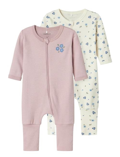 name it | Nbfnightsuit 2P Zip Ff Jet Flower Noos | 74