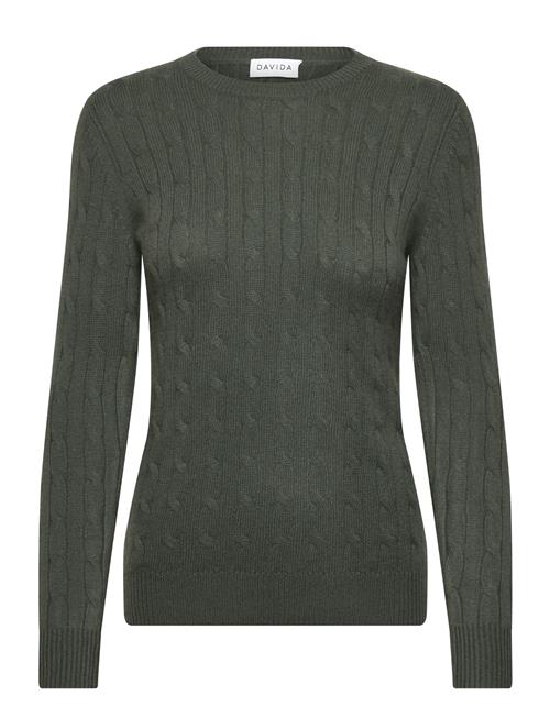 Davida Cashmere | O-Neck Cable Sweater | L