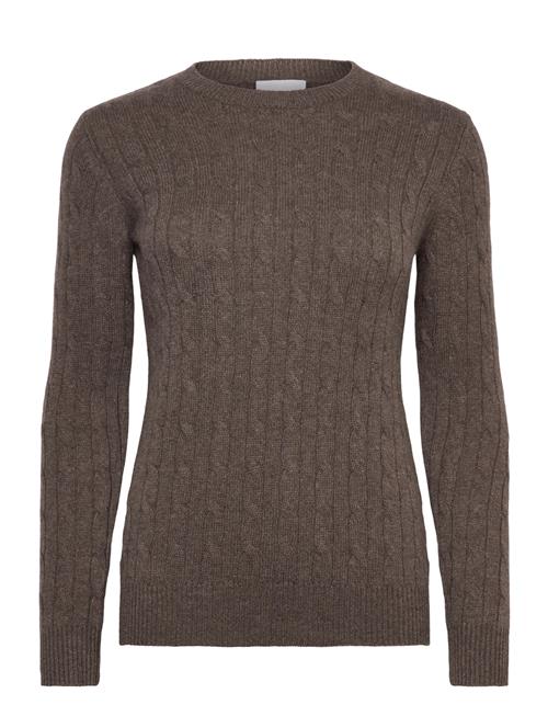 Davida Cashmere | O-Neck Cable Sweater | L