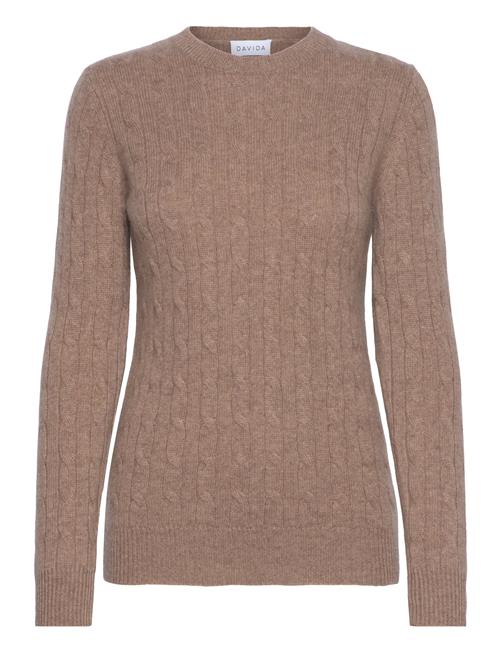 Davida Cashmere | O-Neck Cable Sweater | L