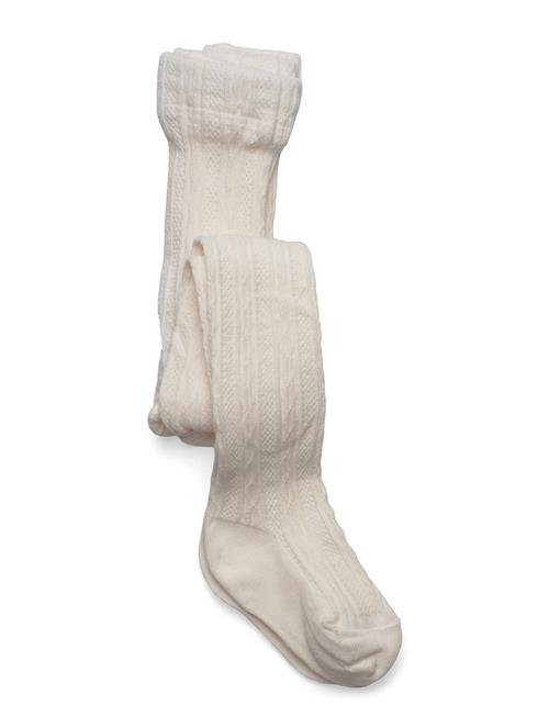 Geggamoja | Cable Knitted Stockings Offwhite | 74-80