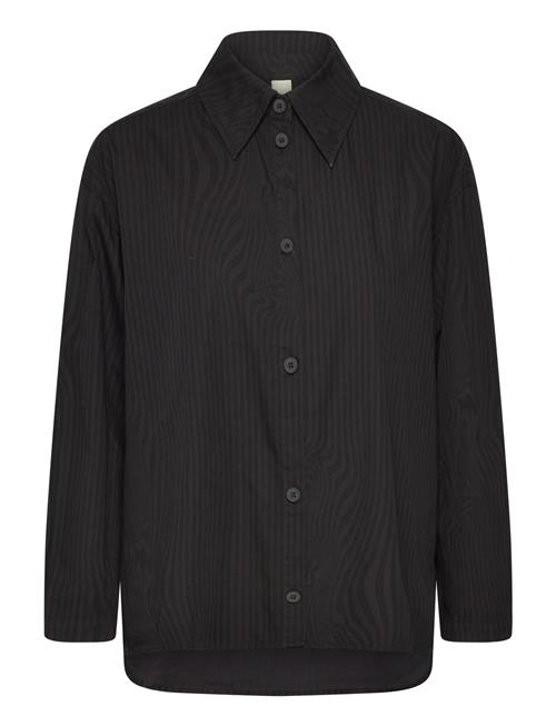 Brixtol Textiles | Stella Dark Navy White Stripe | L