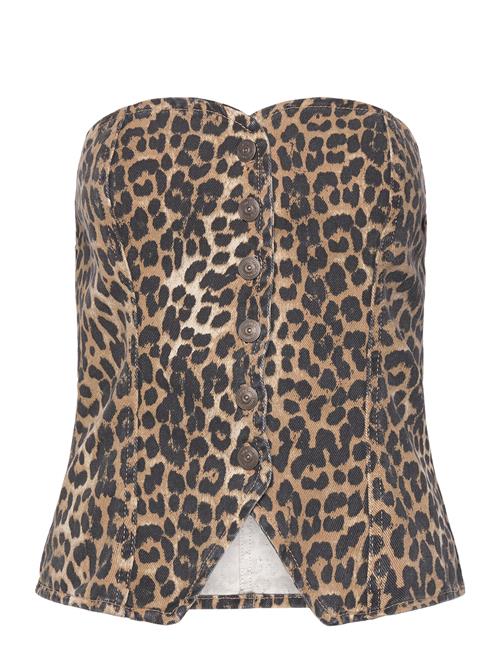 Mango | Leopard-Print Corset Top | M