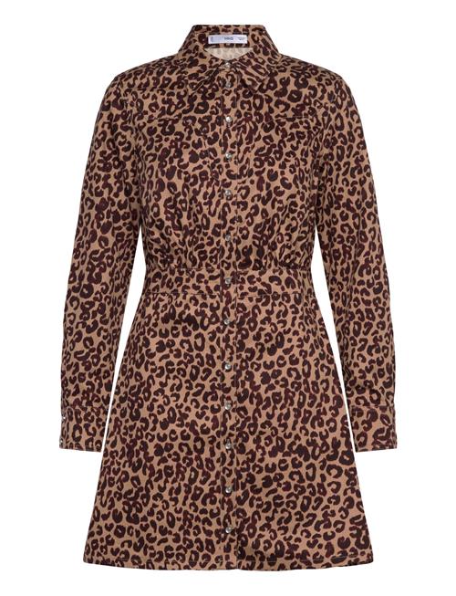 Mango | Leopard-Print Shirt Dress | L