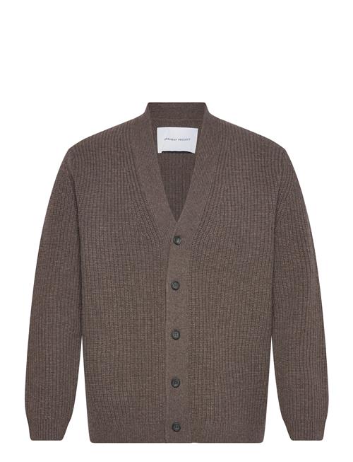 Garment Project | Wool Knit Cardigan - Dark Taupe Mel | L