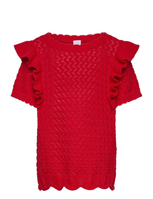 Lindex | Top Knitted With Flounce | 134/140