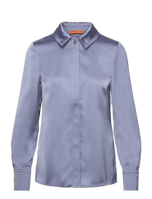 STINE GOYA | Collared Fitted Shirt, 2261 Satin | S