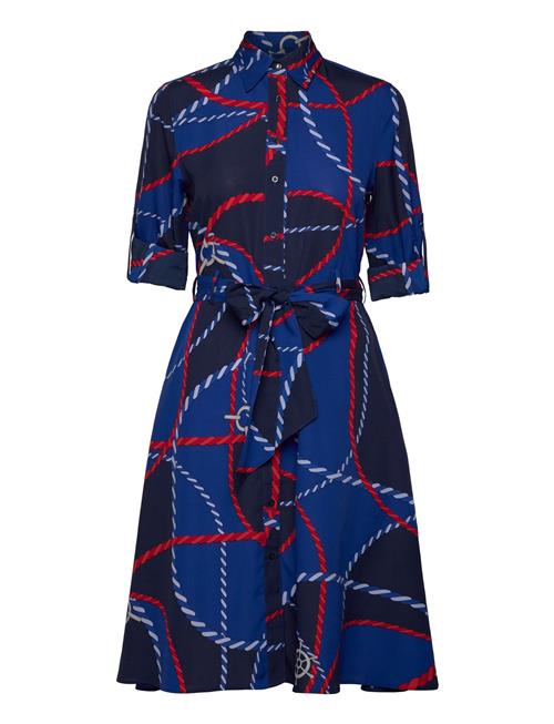 Lauren Ralph Lauren | Rope-Print Crepe Shirtdress | 36
