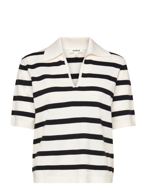 Soaked | Slspina Striped Polo Pullover Ss | M