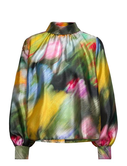 STINE GOYA | 2067 Flat Textured Poly, Gathered Long Sleeve Top | S