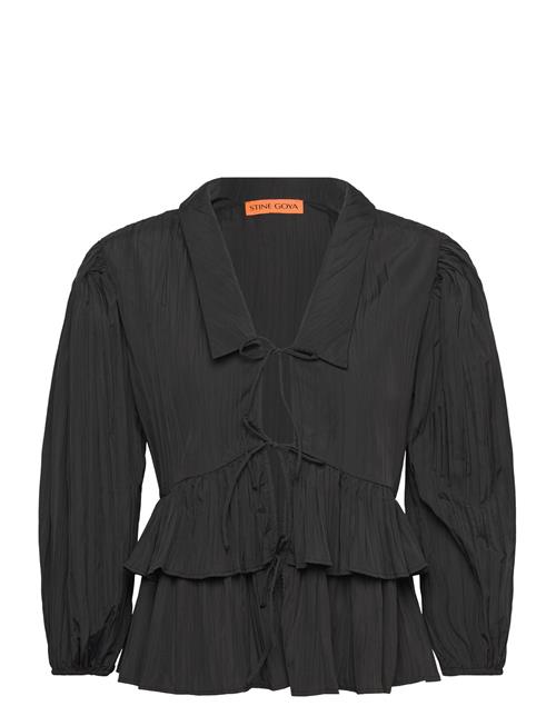 STINE GOYA | 2342 Pleated Poly, Balloon Sleeve T | M