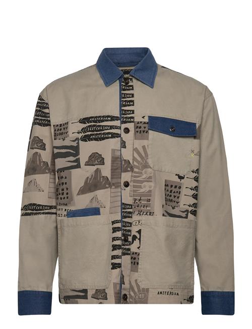 Scotch & Soda | Printed & Washed Colour Block Worker Jacket | L