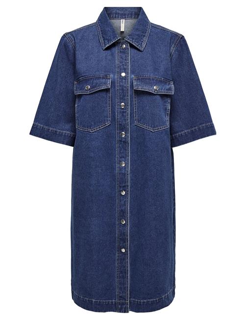 ONLY | Onlbelle S/S Button Dress Dnm Gua Noos | M